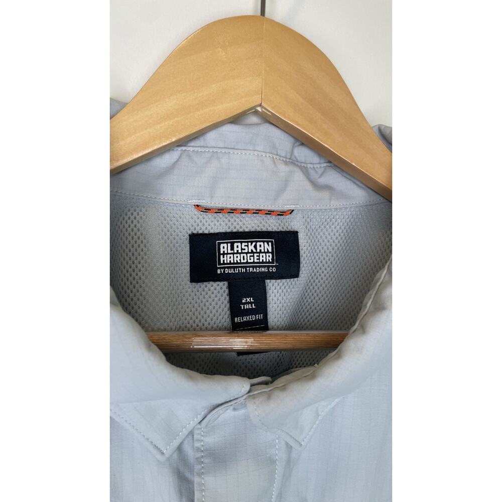 Alaskan Hardgear Vented Roll Tab Fishing Shirt Duluth Trading Gray Men 2XL Tall - Picture 6 of 9